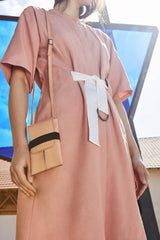 phone bag nude leather with strap