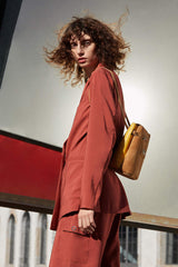 Women Mini Backpack brown suede
