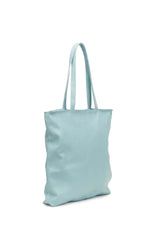 Tote in light blue leather