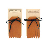 Fringe Shoe Accessory for shoes or sneakers in brown leather