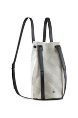 Drawstring backpack grey and white