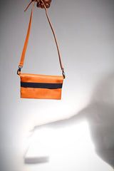 belly bag in orange leather